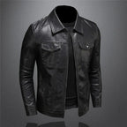Men’s Classic Biker Jacket with Zip Detail