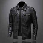 Men’s Classic Biker Jacket with Zip Detail