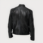 Men’s Classic Biker Jacket with Zip