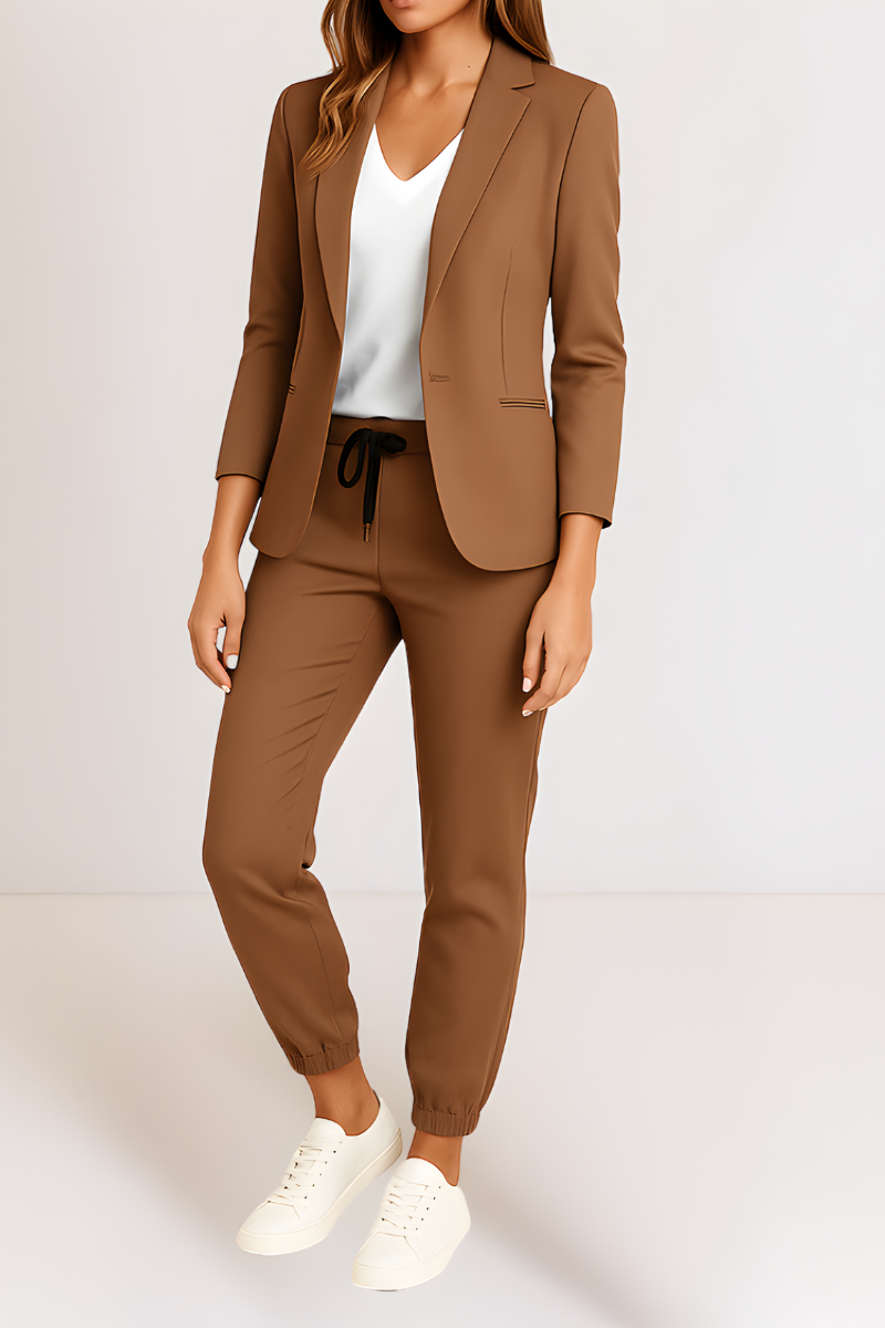 Women’s Elegant Two-Piece Set Brown