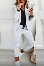 Women’s Elegant Two-Piece Set Light Grey