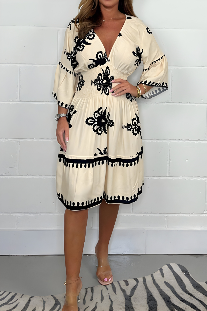 Women’s Summery Boho Dress Beige
