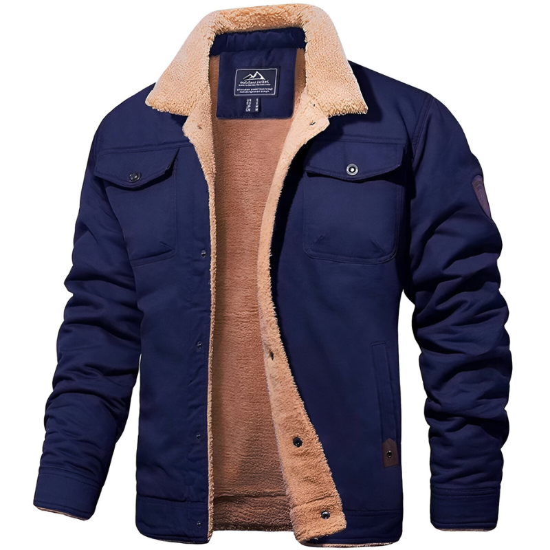 Men’s Comfortable Bomber Jacket Blue