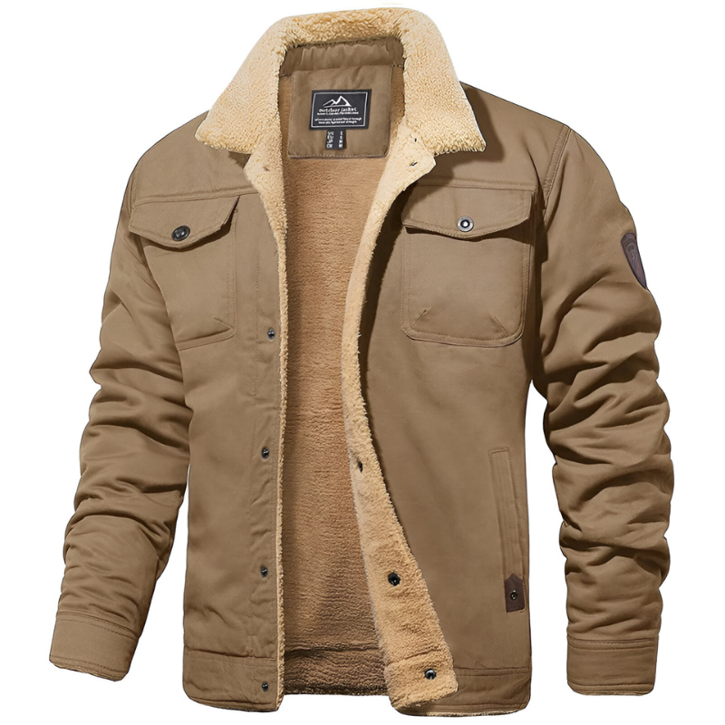 Men’s Comfortable Bomber Jacket Khaki