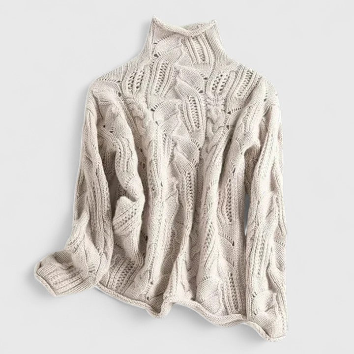 Women’s Elegant Knitted Jumper Beige