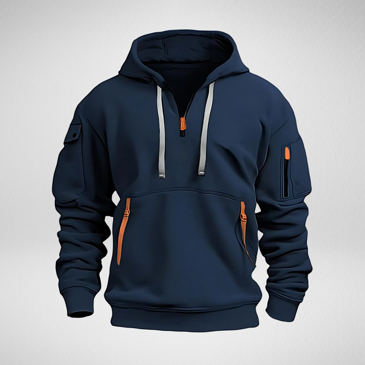 Men’s Casual Hooded Jumper Blue