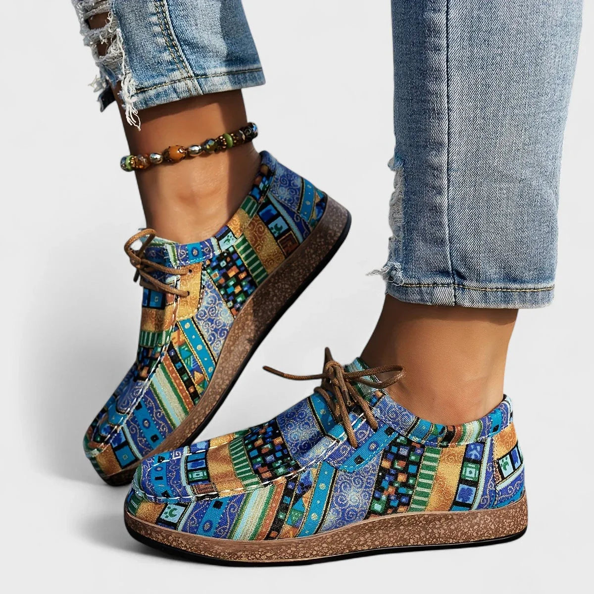 Women’s Casual Lace-Up Sneakers Blue