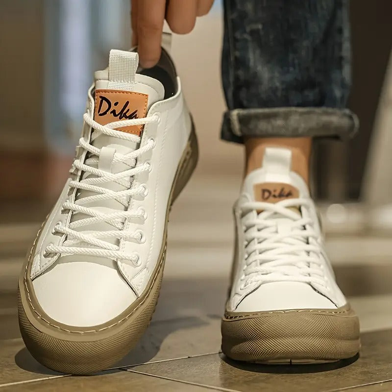Men’s Casual Modern Trainers with Supportive Footbed White