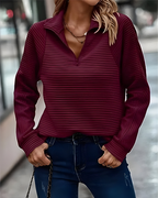 Women’s Modern Casual Pullover Jumper Red