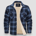 Men’s Casual Checked Shirt Jacket Black