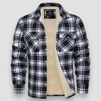 Men’s Casual Checked Shirt Jacket Blue