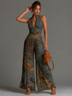 Women’s Elegant Wide-Leg Jumpsuit Grey