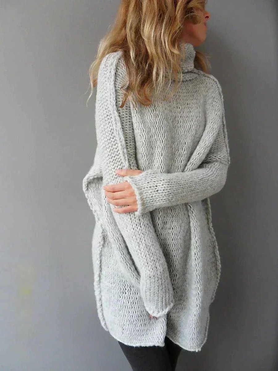 Women’s Oversized Chunky Knit Roll Neck Jumper
