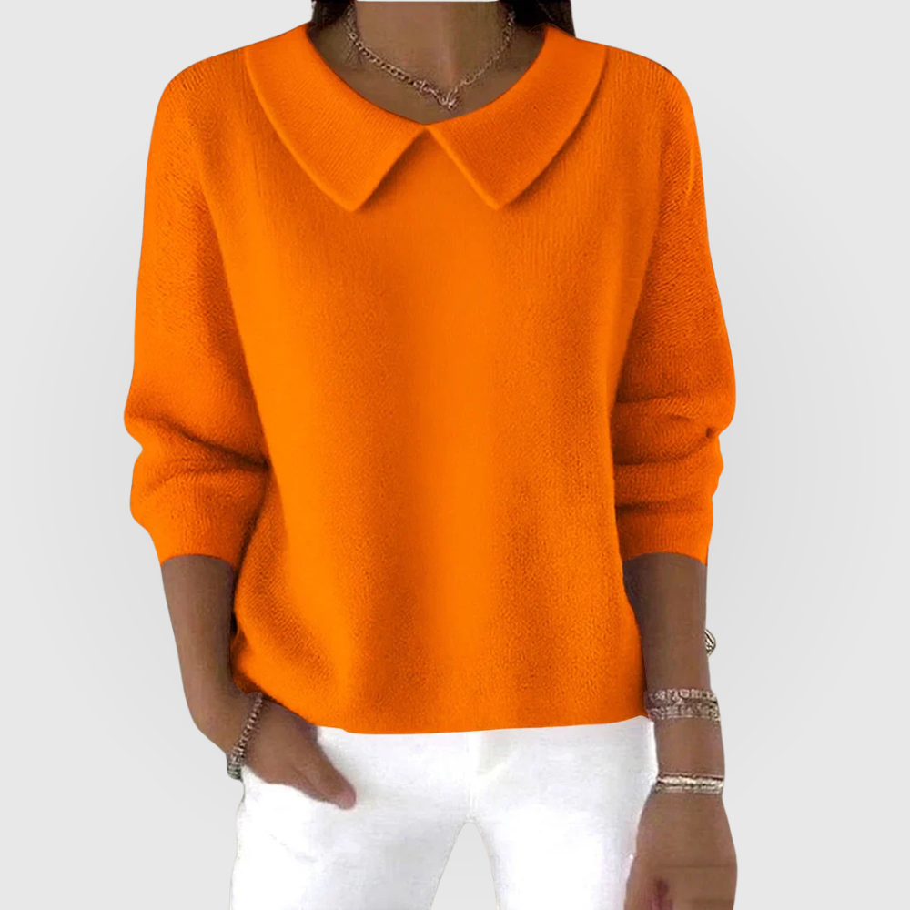 Women’s Classic Round Neck Jumper Orange
