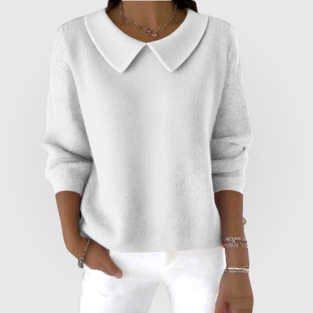 Women’s Classic Round Neck Jumper White