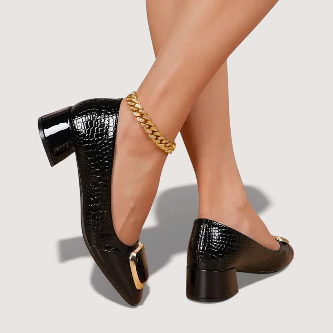 Women’s Wide Fit Comfort Heels Black