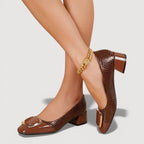 Women’s Wide Fit Comfort Heels Brown