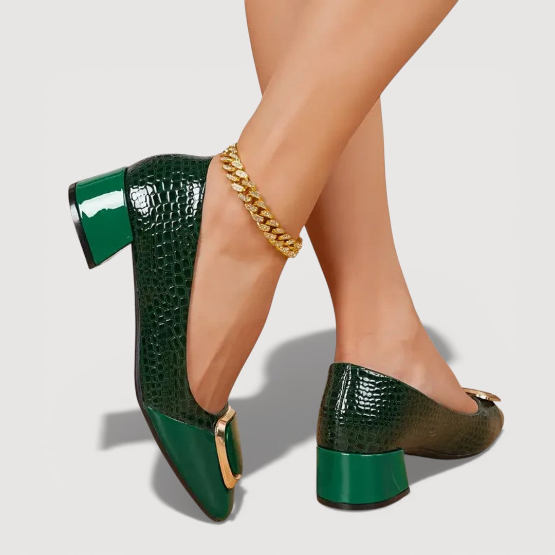 Women’s Wide Fit Comfort Heels Green