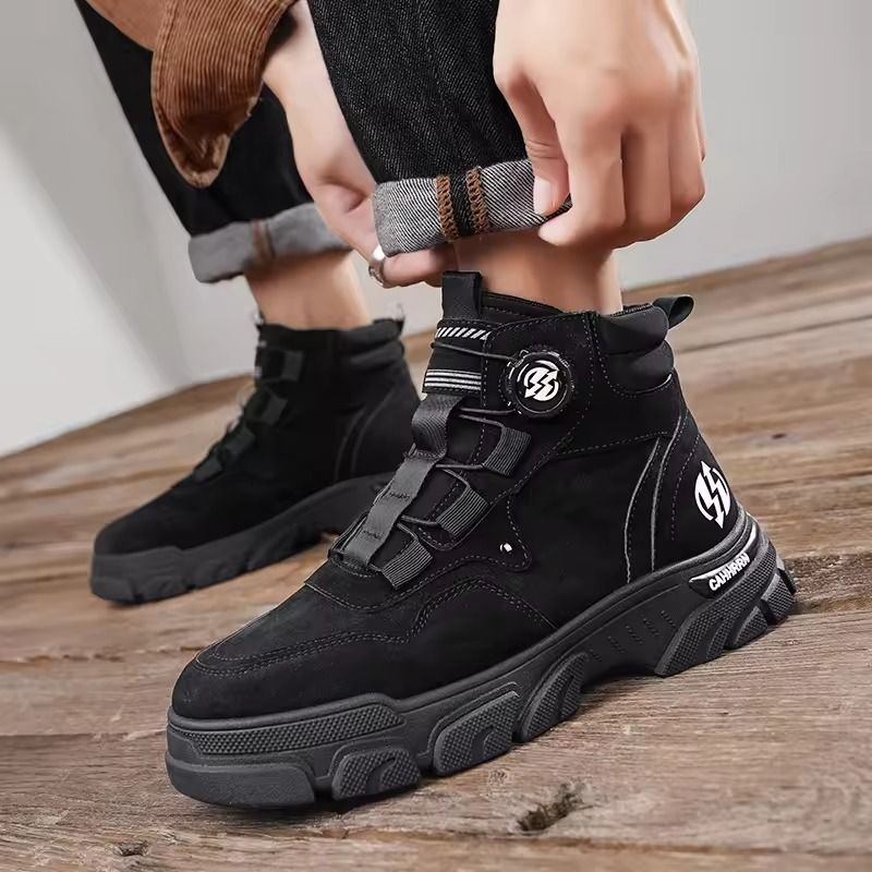 Men’s Durable Comfort Trainers with Supportive Footbed Black