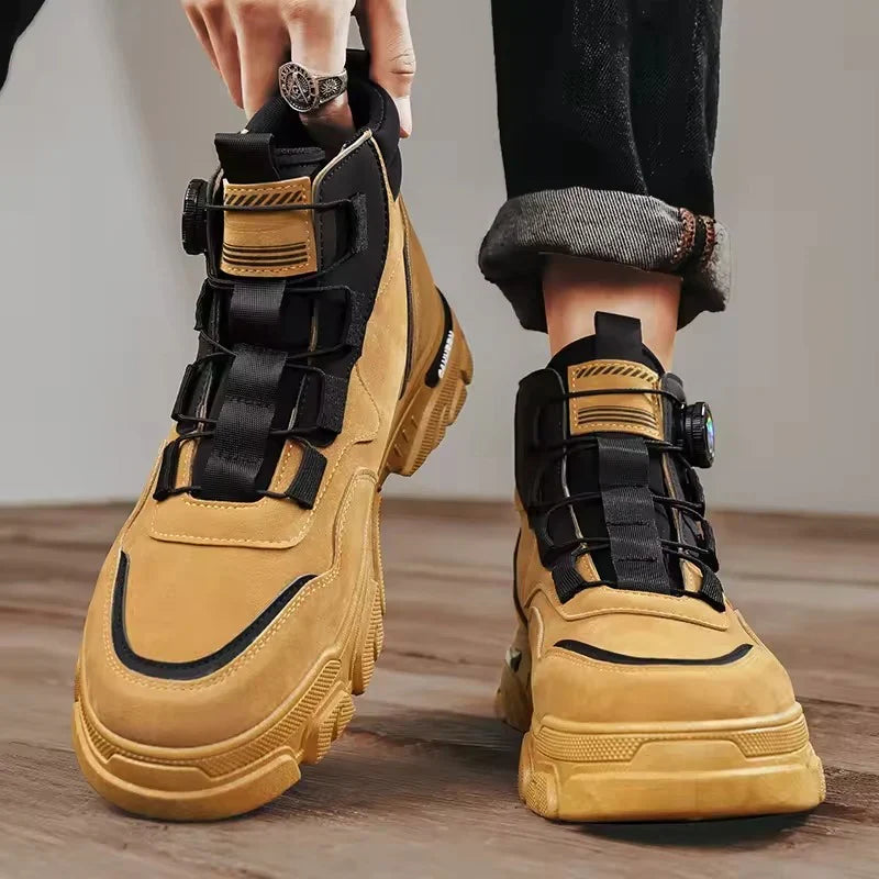 Men’s Durable Comfort Trainers with Supportive Footbed Yellow