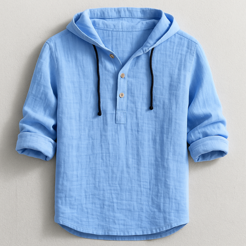 Men’s Luxe Hooded Jumper Blue