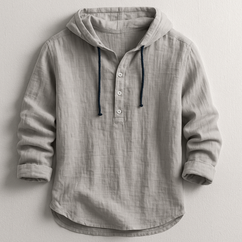 Men’s Luxe Hooded Jumper Grey