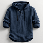 Men’s Luxe Hooded Jumper Navy