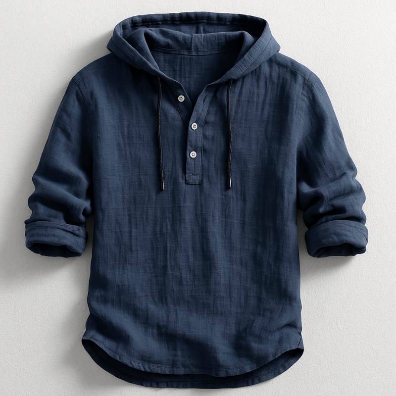 Men’s Luxe Hooded Jumper Navy