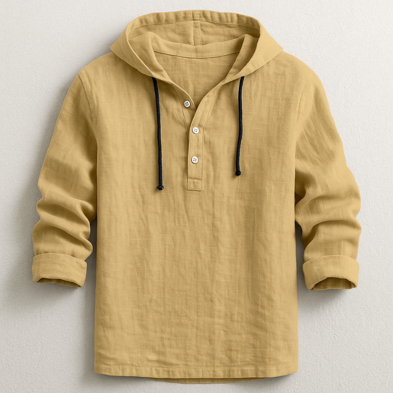 Men’s Luxe Hooded Jumper Sand