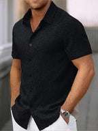 Men’s Lightweight Classic Short Sleeve Shirt – Perfect Summer Top Black