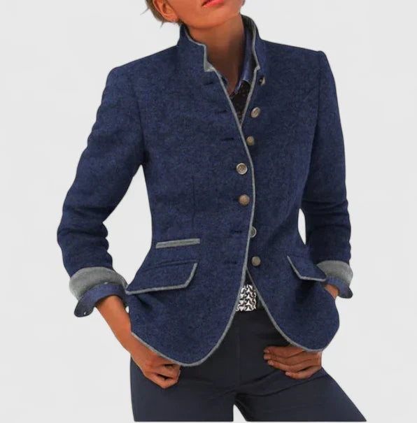 Women’s Elegant Open-Front Cardigan Blue