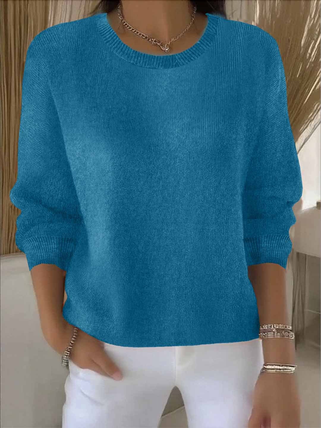 Women’s Soft Comfortable Jumper with Elegant Design Blue