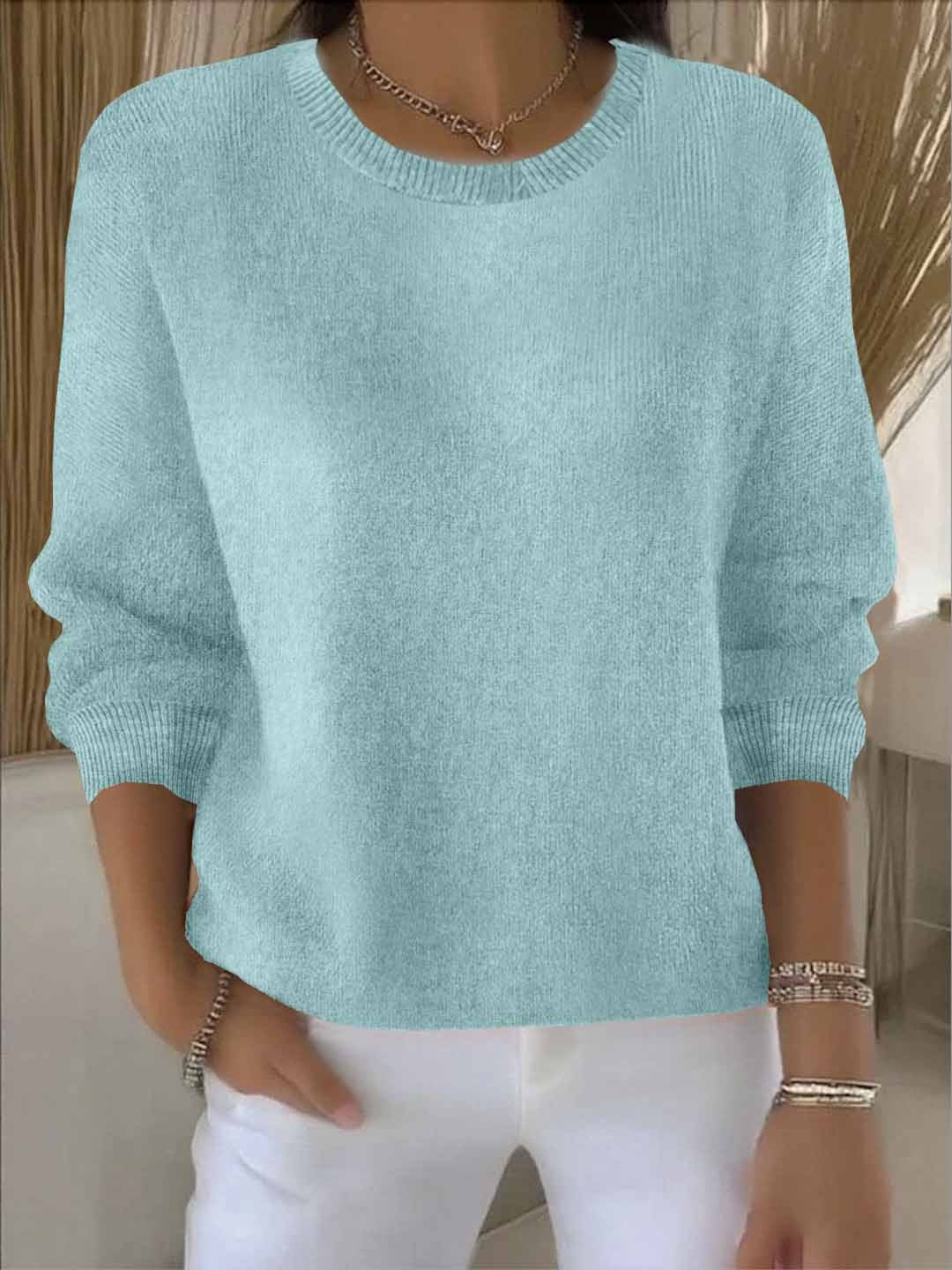 Women’s Soft Comfortable Jumper with Elegant Design Light Green
