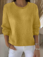 Women’s Soft Comfortable Jumper with Elegant Design Yellow