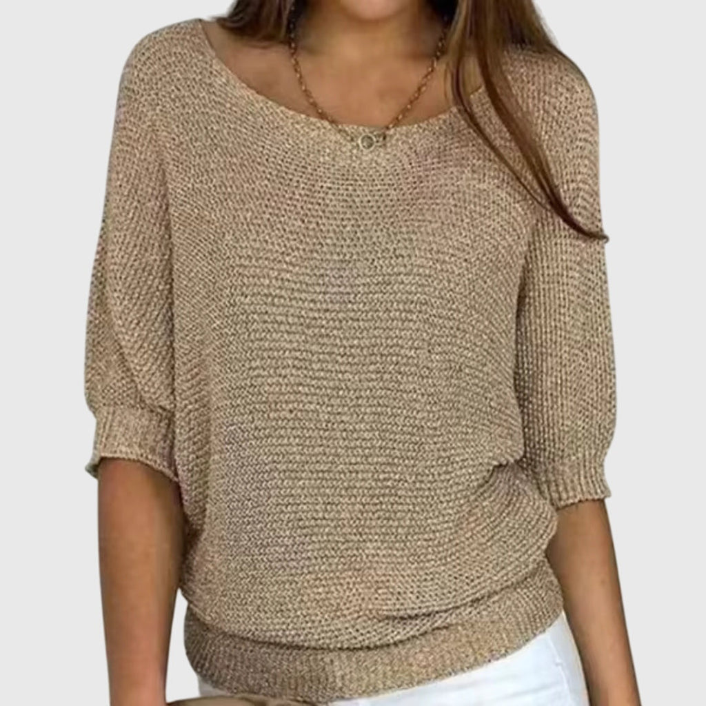Women’s Elegant Knitted Jumper Beige