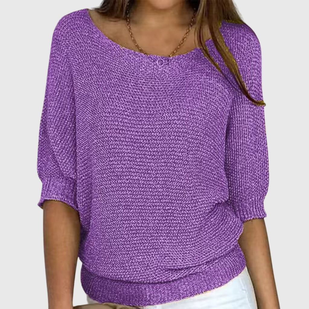 Women’s Elegant Knitted Jumper Purple