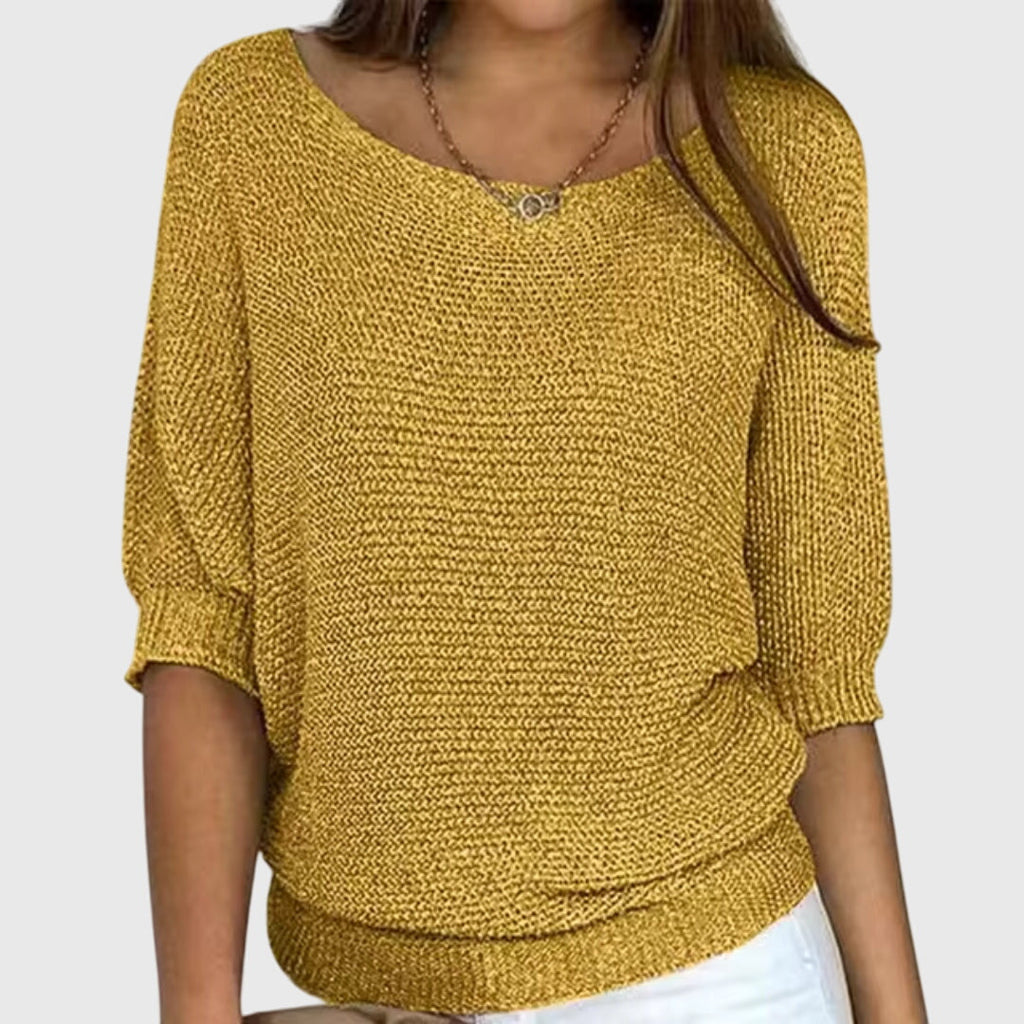 Women’s Elegant Knitted Jumper Yellow