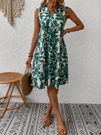 Women’s Elegant Tummy-Flattering Midi Dress Green