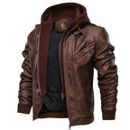 Men’s Classic Faux Leather Biker Jacket