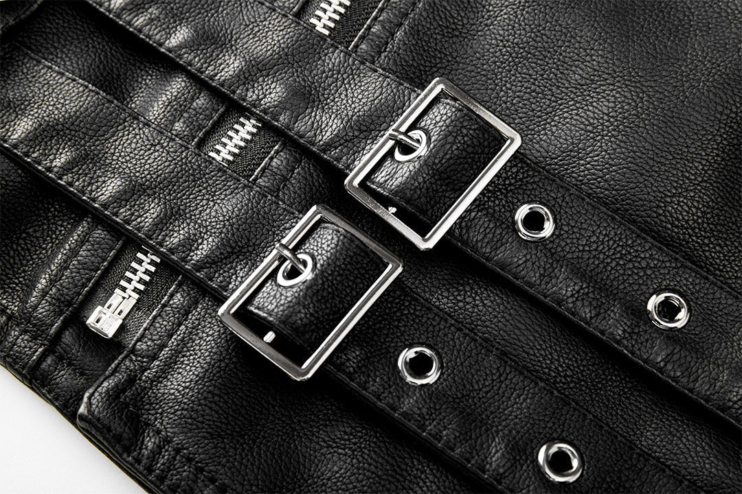 Men’s Classic Faux Leather Biker Jacket