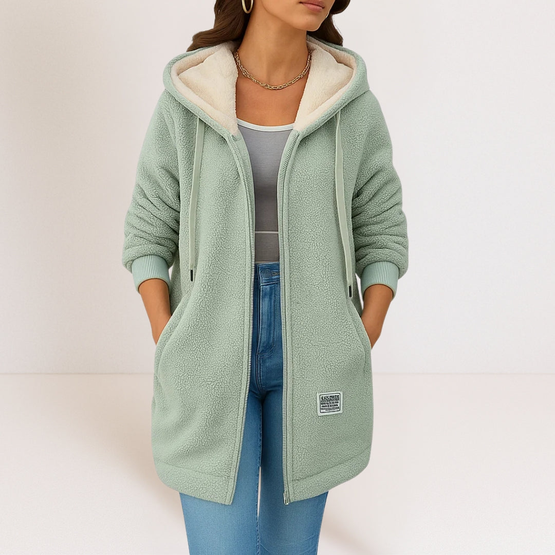 Women’s Fleece Hooded Jacket Green