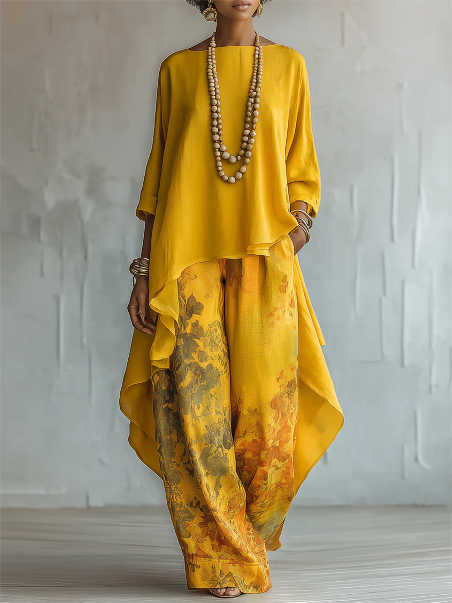 Women’s Two-Piece Set Yellow