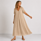 Women’s Flowing Maxi Dress Apricot
