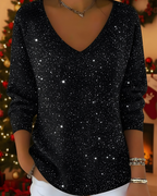 Women’s Elegant Glitter Knitted Jumper Black