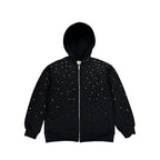 Men’s Glitter Zip-Up Hoodie Black
