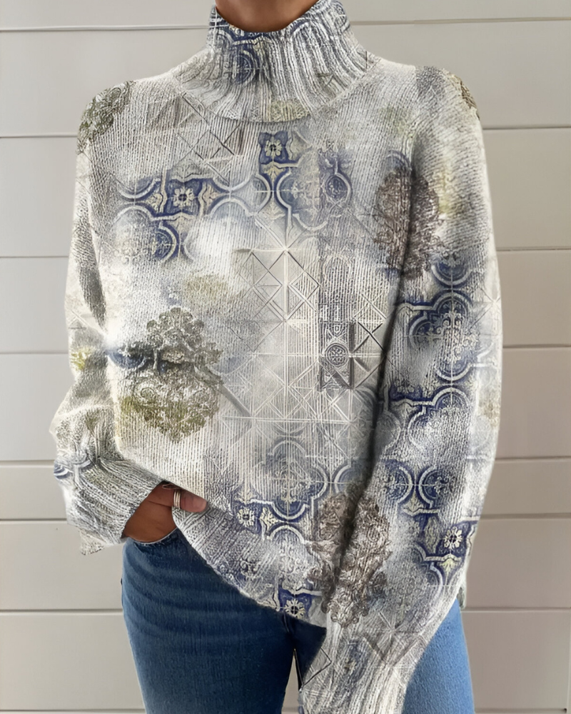 Women’s Casual Graphic Knitted Jumper Grey