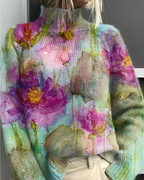 Women’s Casual Graphic Knitted Jumper Multicolour