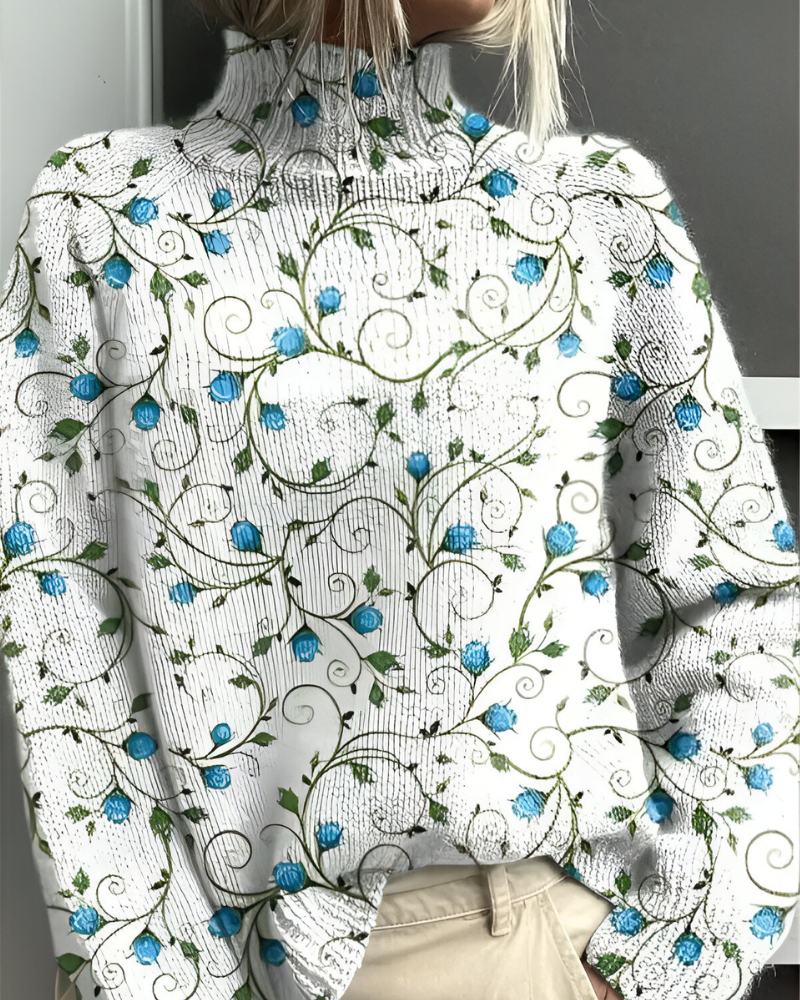 Women’s Casual Graphic Knitted Jumper White