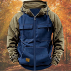 Men’s Casual Half-Zip Hoodie Blue