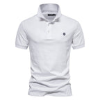 Men’s Lightweight Breathable Summer Polo Shirt White